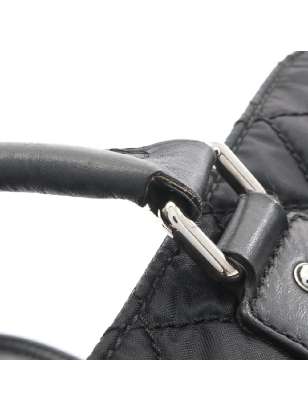 Chanel Tote Paris New York Line Black Nylon Leather New